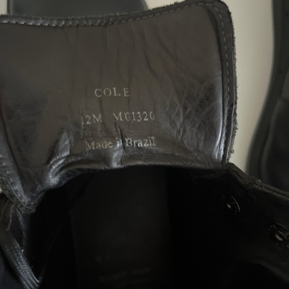 Black leather Helm lace up boots “Cole” with silver hardware, men’s size 12 - Picture 8 of 8